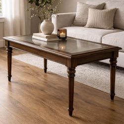 Wood and Glass Coffee Table