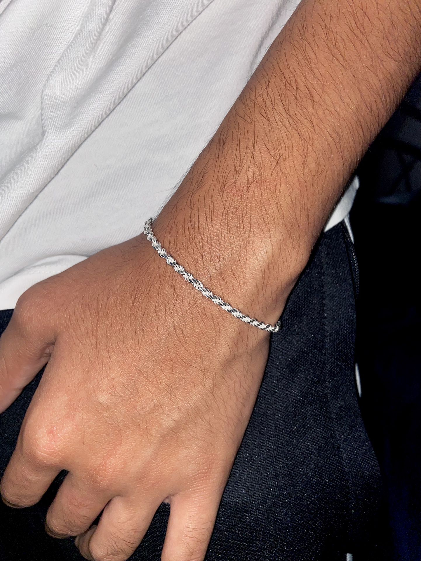 Rope Sterling Silver Chain Bracelet