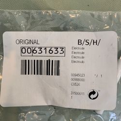 Brand New.  Bosch Electrode 00631633