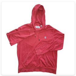 Original Penguin Men's Sticker Pullover Hoodie Sweatshirt Rococco Red
