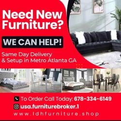 King Size/Queen Size - Sofa Sectional Atlanta Same Day Delivery 