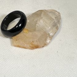 Black Obsidian Ring Size 9