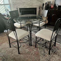 Glass Top Table & Chairs 