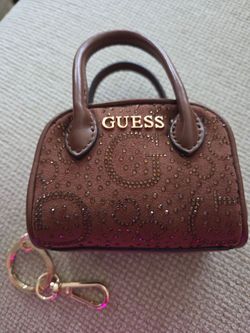 Guess suede keychain NEW