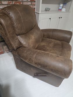 Suede recliner