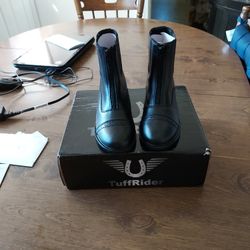 NEW  TUFFRIDER  CHILDS  STARDER  LITE ZIP PADDOCK BOOTS CHILDSIZE 3 BLACK  $25.00 NEW IN BOX