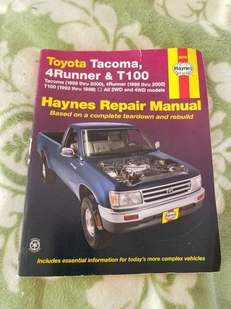 Haynes Toyota Tacoma, 4runner, T100 Repair Manual
