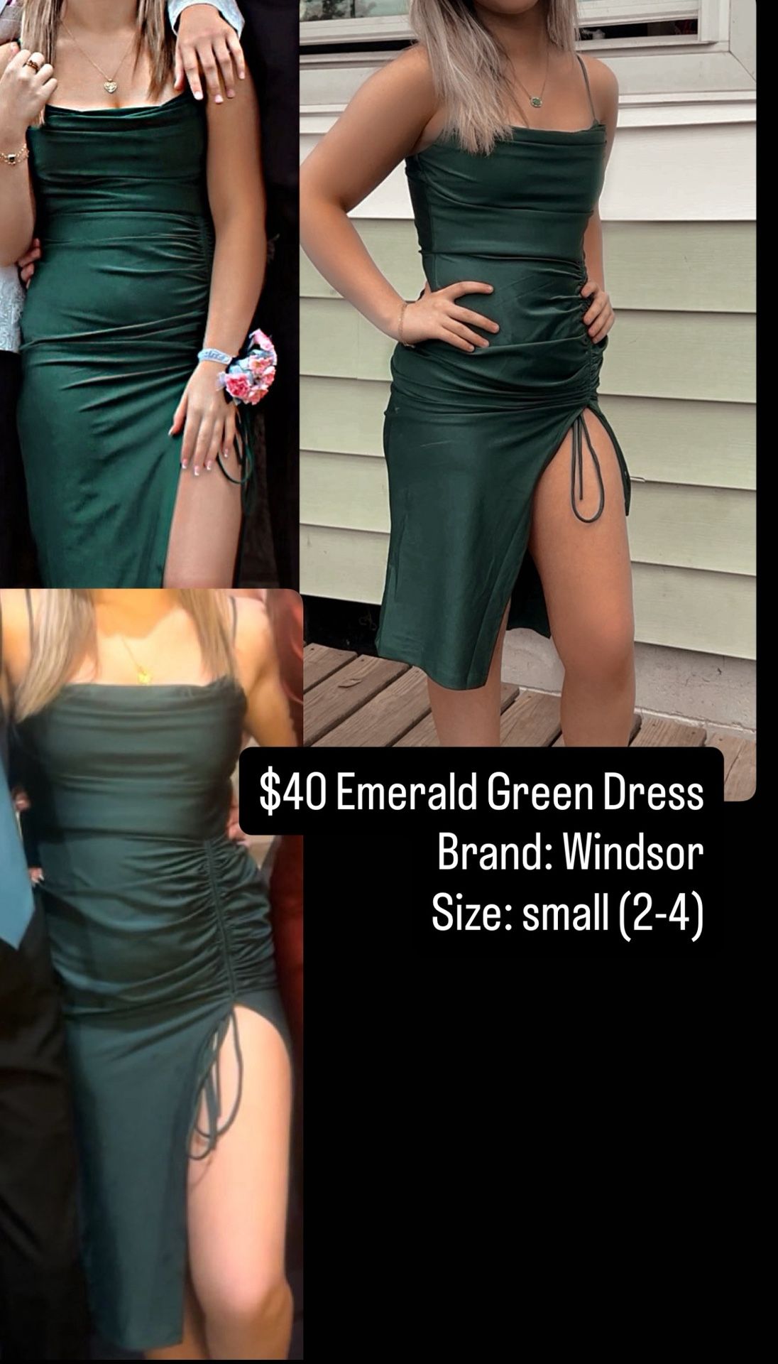 Emerald green dress