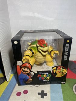 2023 Bowser Super Mario Bros Movie Premium 7" Fire Breathing by Jakks New in Box