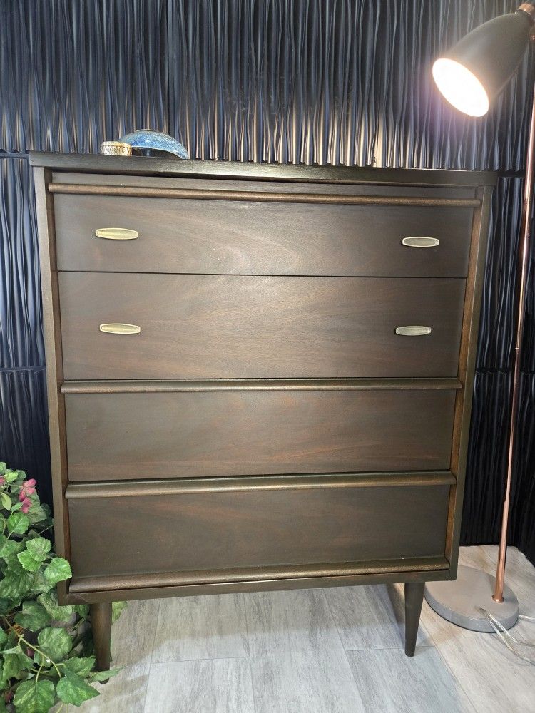 Vintage Bassett Dresser, Walnut, Tallboy
