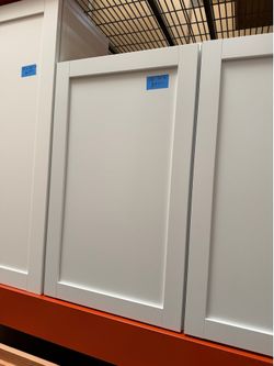 White upper kitchen cabinets 30”h