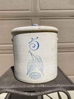 Red Wing Union Stonewear Brich Leaf 5 Gallon Crock 