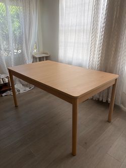 Birch wood dining table