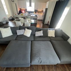 Large Grey Cloud Like Couch 