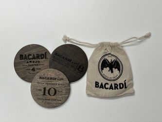 Bacardi 3 Woods coasters