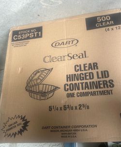 Clear Hinged Plastic Lid Containers 400