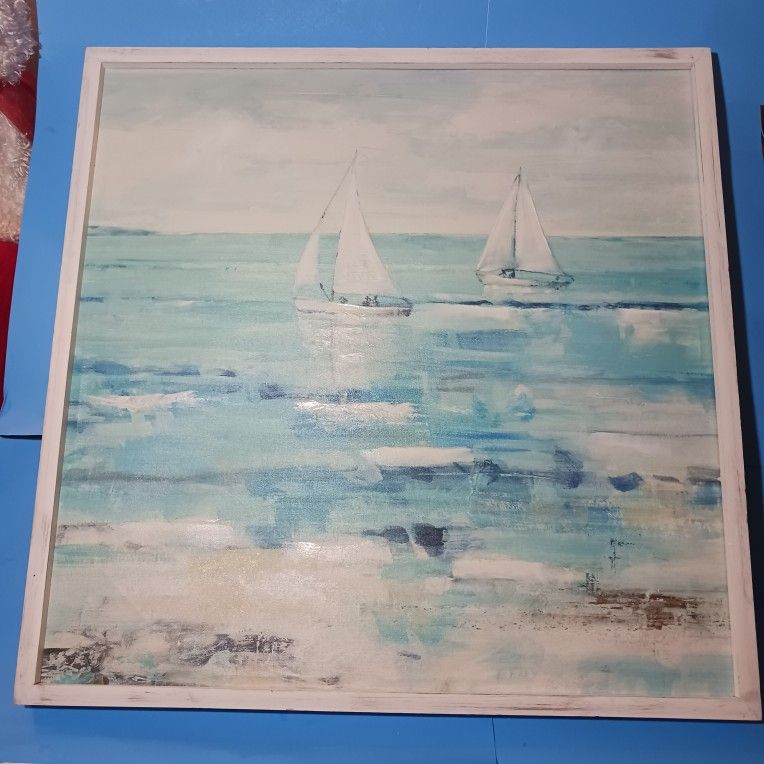 Pier1 Sea of Sailboats Wall Art with Frame