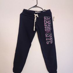 NWT Aeropostale Girl's Navy Logo Joggers