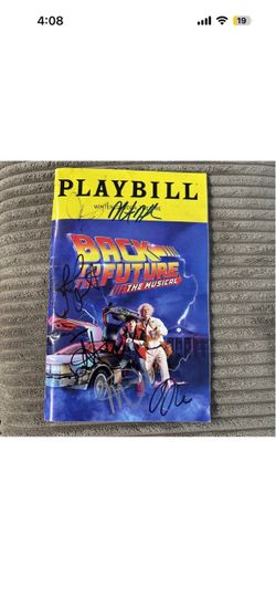 Back to the Future The Musical Signed Playbill Winter Garden Theatre Main Cast