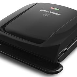 George Foreman 4-Serving Removable Plate Electric Grill and Panini Press