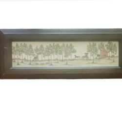 Amish farm Landscape Scene Limited Edition 3/1,000 M.B. Frey Framed Print 20x8