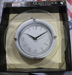 Interiors by Design Glass Clock