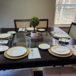 Dining Table 6 Chairs And A Bench