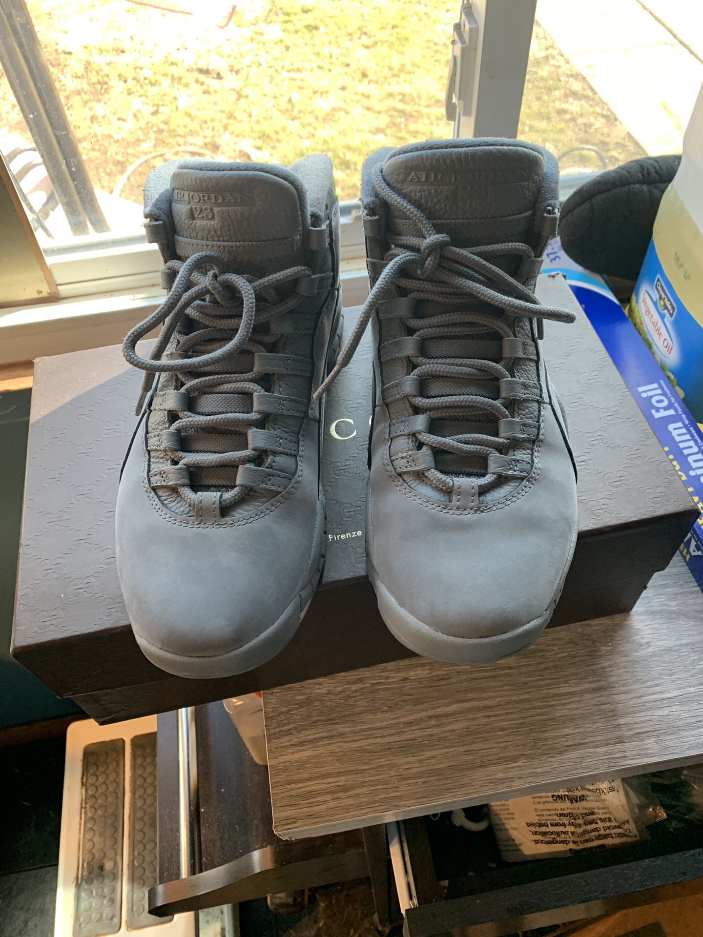 Gray air Jordans 23 size 9