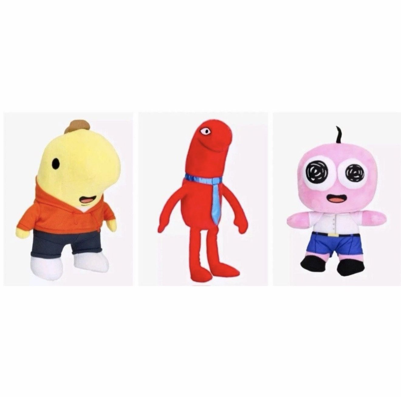 Adult Swim Smiling Friends Plush Charlie, Pim & Allan Set Jazwares Hot Topic