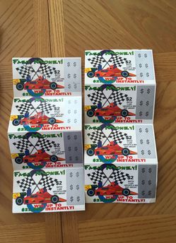 8 fake phony winning lottery tickets