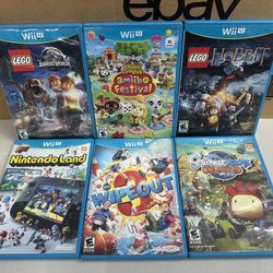 Nintendo Wii U Blu Ray Game Lot of 6 Tested Working Video Games All But 1 CIB