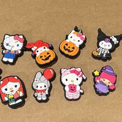 Sanrio Halloween Jibbitz Croc Charms - Hello Kitty, Kuromi, My Melody