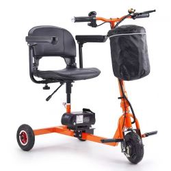 532#Foldable 3 Wheel Mobility Scooter for Seniors, Portable Electric Powered Mobility Scooter with 12 Mile Long Range, All Terrain Travel Wheelchair w
