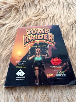 NEW! Sealed 1999 Tomb Raider Starring Lara Croft CCG 2-Player Quest Deck Set