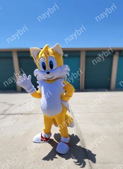 Tails Fox Yellow hedgehog Mascot Costume for Sale