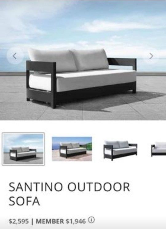 SANTINO OUTDOOR SOFA Couch new in box!