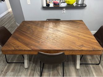 Wooden dining table