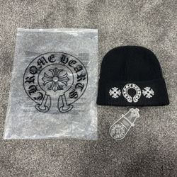 Chrome Hearts Black Beanie Hat