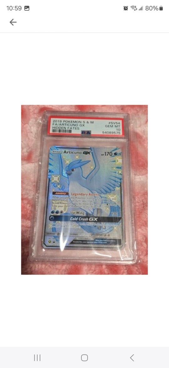 2019 Pokémon Shiny Articuno Psa 10