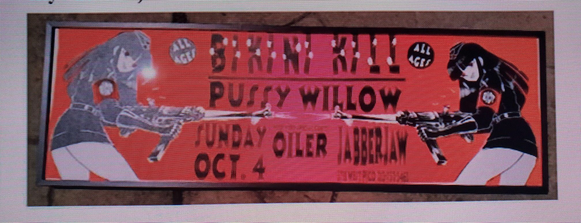 Ventage 90s Bikini Kill Poster Jabberjaw Lindsey Kuhn 11x35 framed poster
