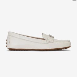 Women’s Lauren Ralph Lauren Barnsbury Slip-On Driver Loafer Flats White