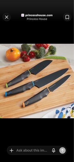 Princess House Vida Sana Food Prep Knife Set