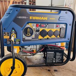 Brand New Firman tri-fuel generator with cover and tags still on.