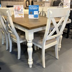 New 7pc Dining Table Set 