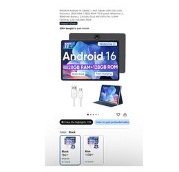 Brand new Android 16 Tablet,11 Inch Tablets with Octa Core Processor