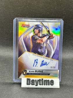 2025 Bowman's Best BLAKE BURKE Best of 2025 Gold Refractor Autograph /50 B25-BBU