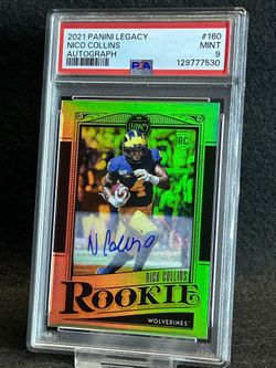 2021 Legacy 🔥 Nico Collins 🔥 Rookie Auto PSA 9 Mint 💎 - Houston Texans