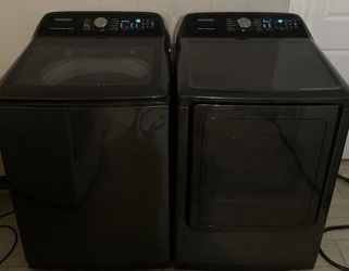 Samsung Black Washer and Black dryer