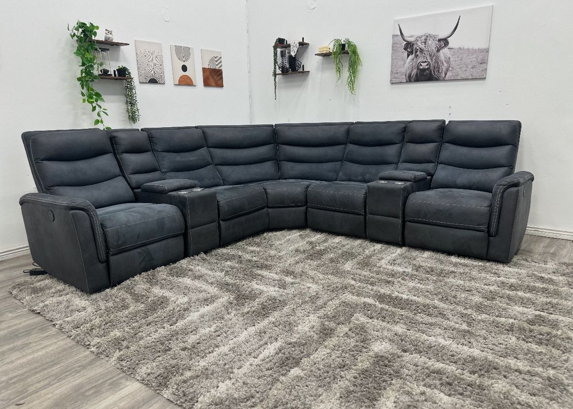 Blue Sectional Couch - Free Delivery