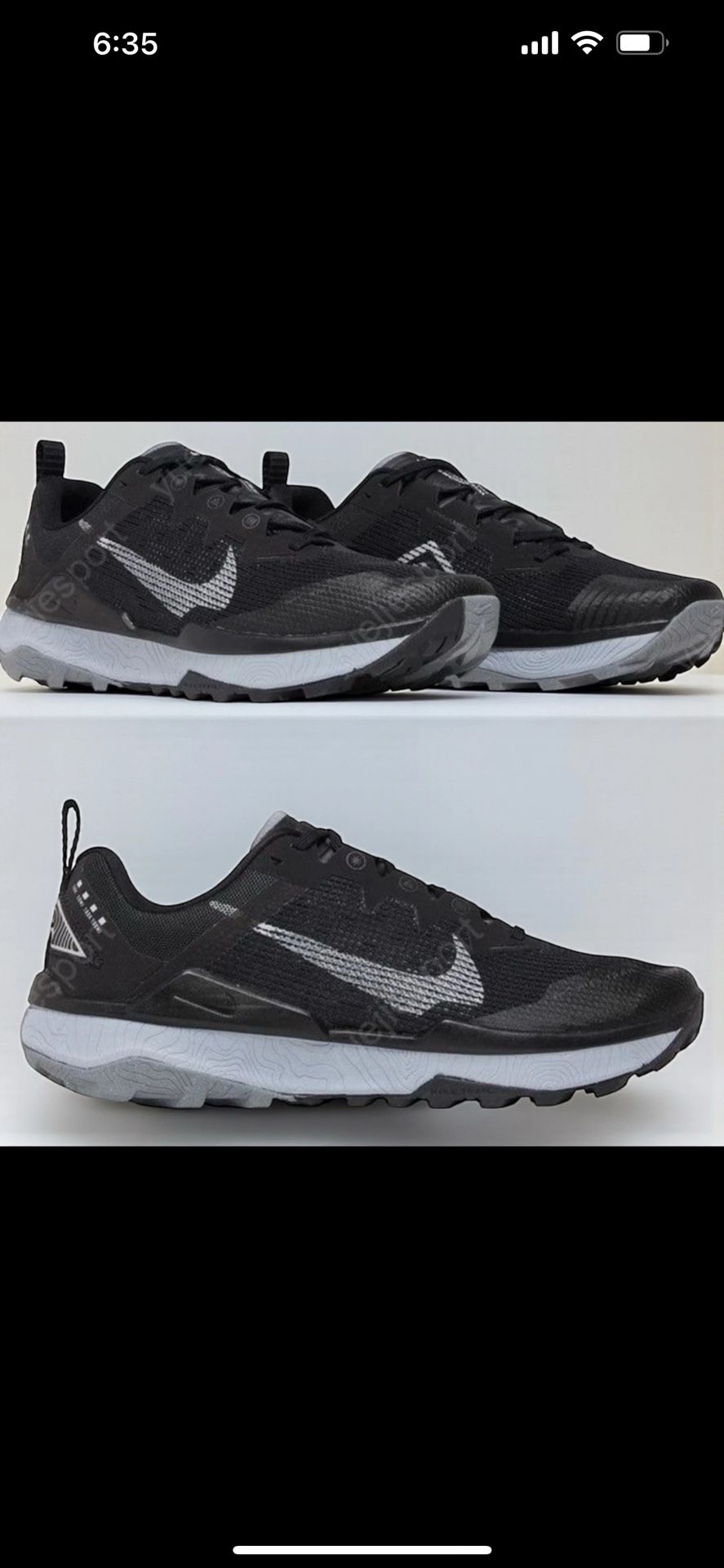 Nike React Wildhorse 8 Trail Hiking Shoes Black Grey New Mens Size 11